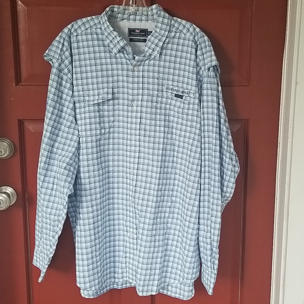 Vineyard Vines Gingham Harbor Shirt XXL Like NEW